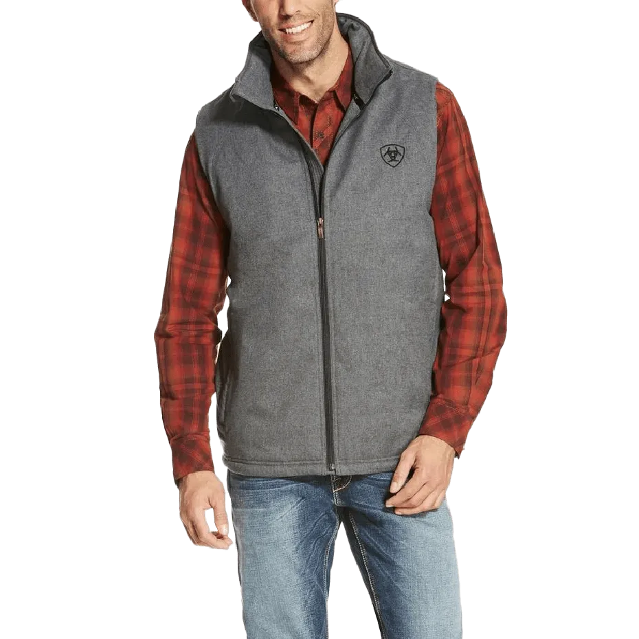 Ariat Men's Team Logo Grey Concealed Carry Zip-Up Vest