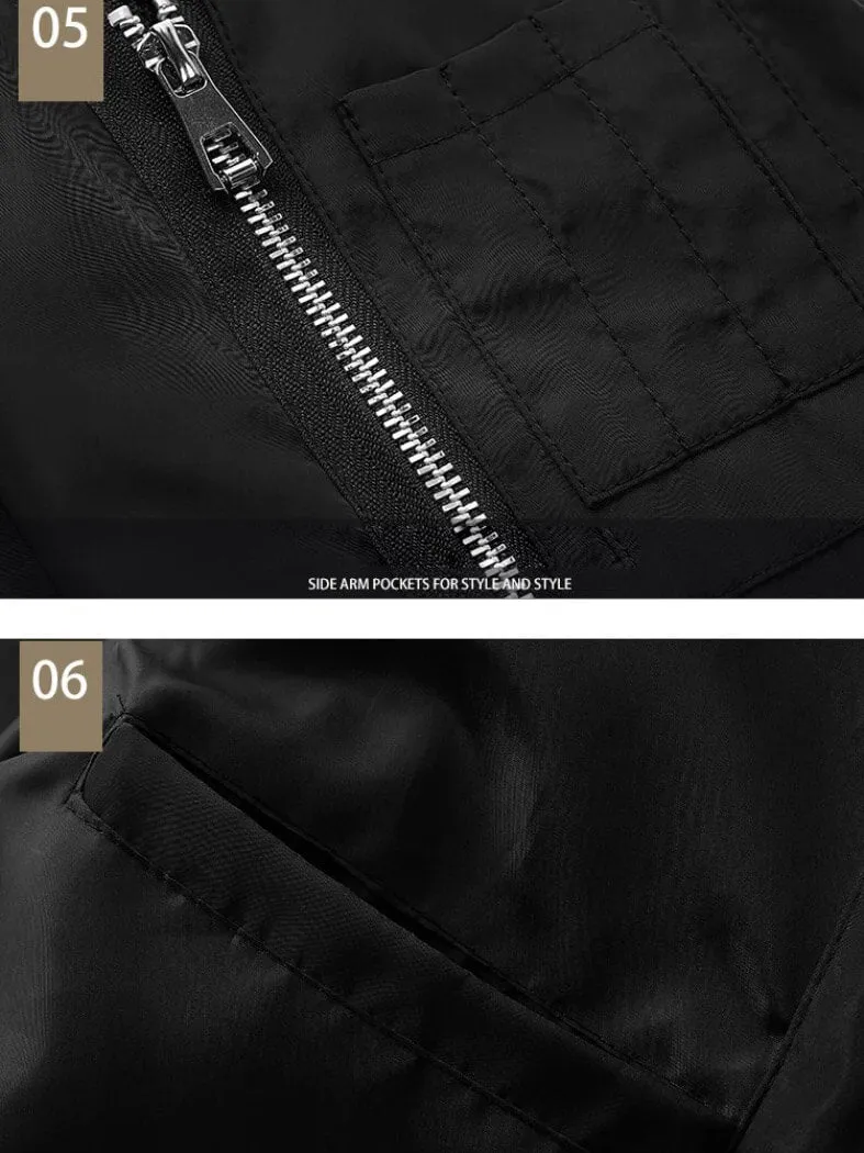 Lightweight Running Bomber Jacket with Zipper Details - SF1954
