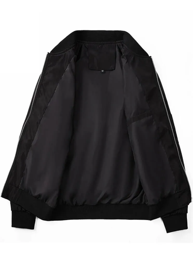 Lightweight Running Bomber Jacket with Zipper Details - SF1954
