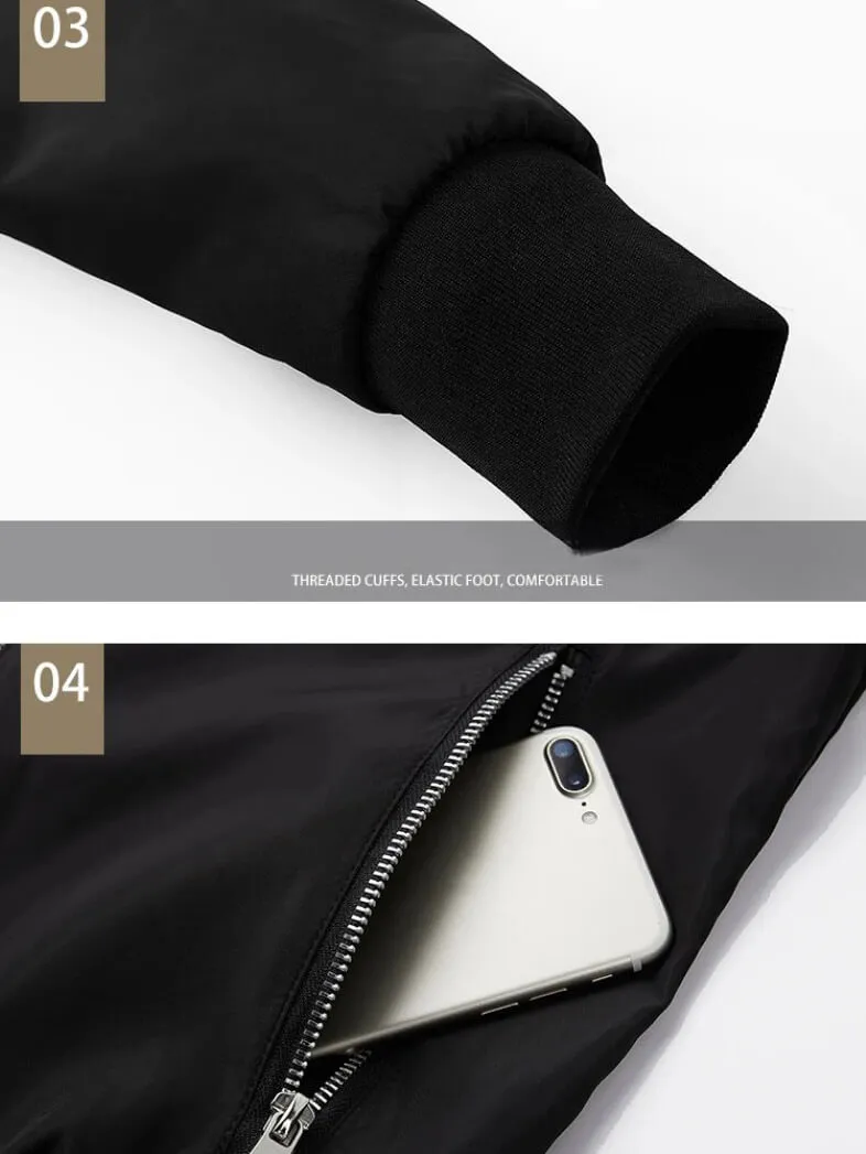 Lightweight Running Bomber Jacket with Zipper Details - SF1954