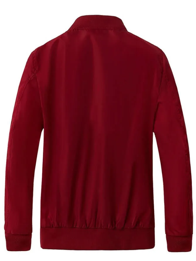 Lightweight Running Bomber Jacket with Zipper Details - SF1954