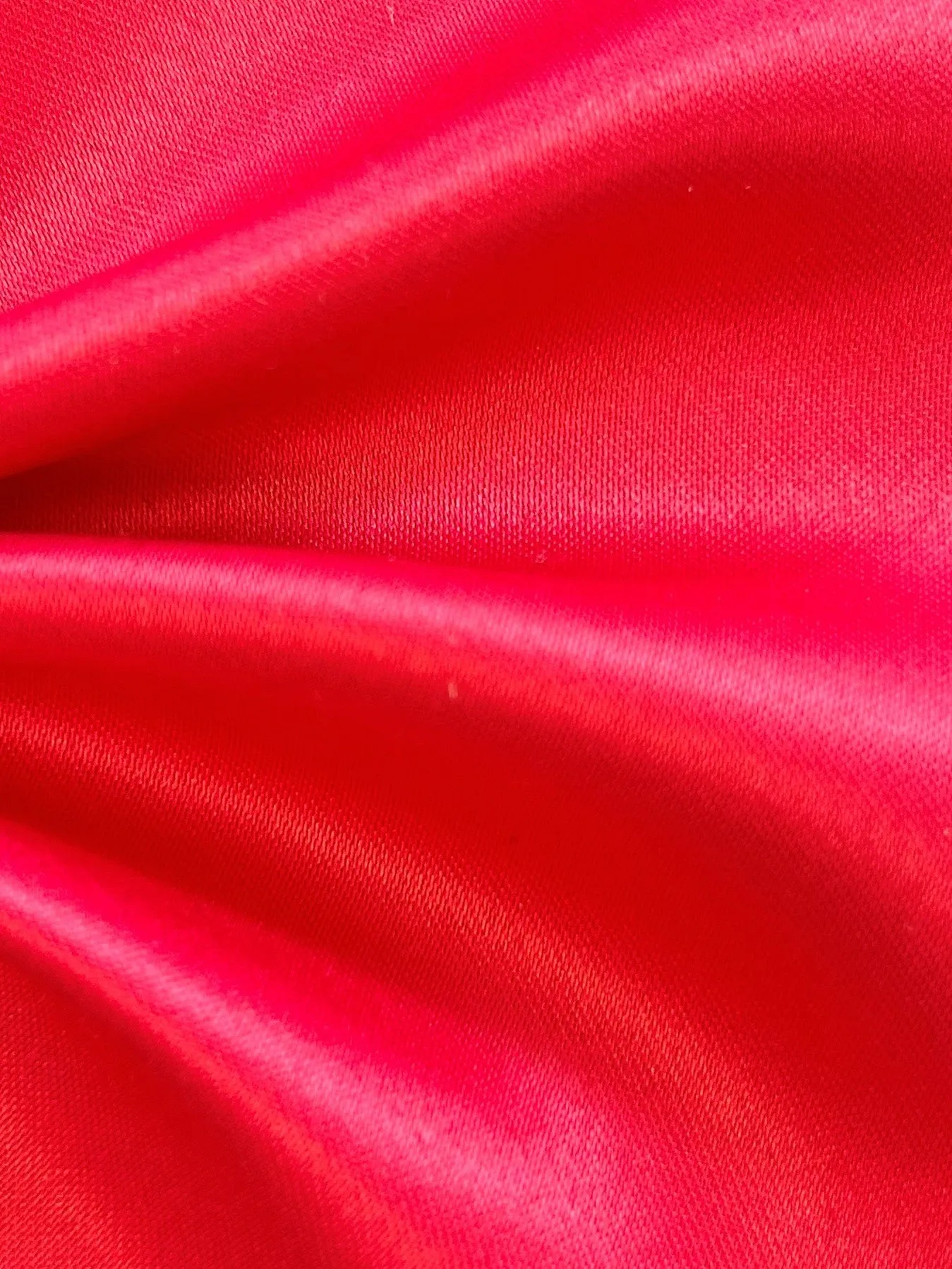 Raspberry Polyester Satin - Majestic